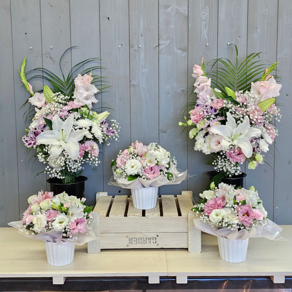 お盆 花束 アレンジメントフラワー